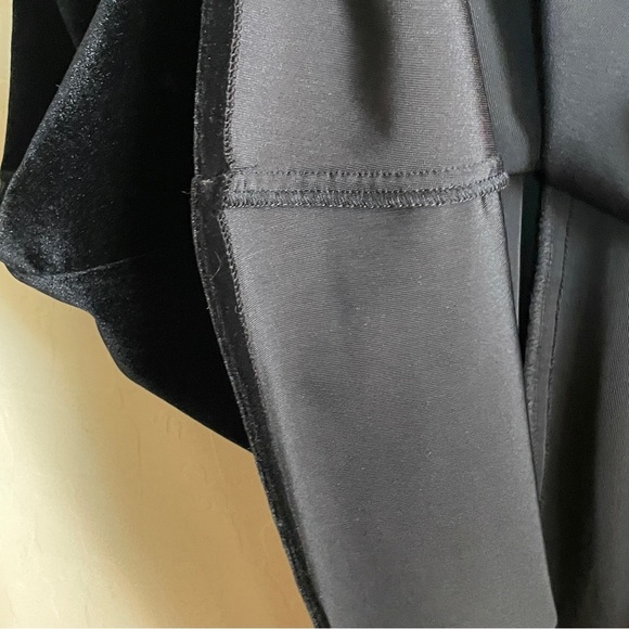 90s Y2K Women Sleeveless Velvet Maxi Dress Black Steampunk Whimsigoth Size 12 - Picture 5 of 7